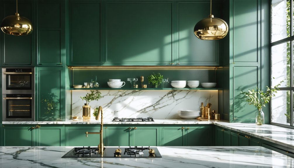 biophilic green kitchen color trends