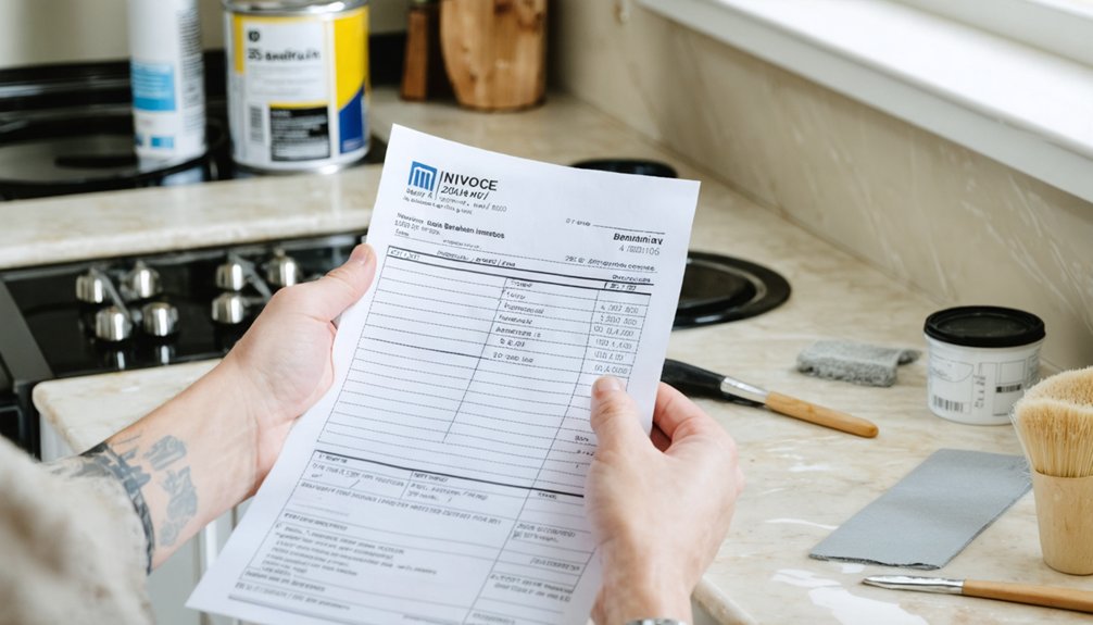 detailed cabinet painting cost breakdown