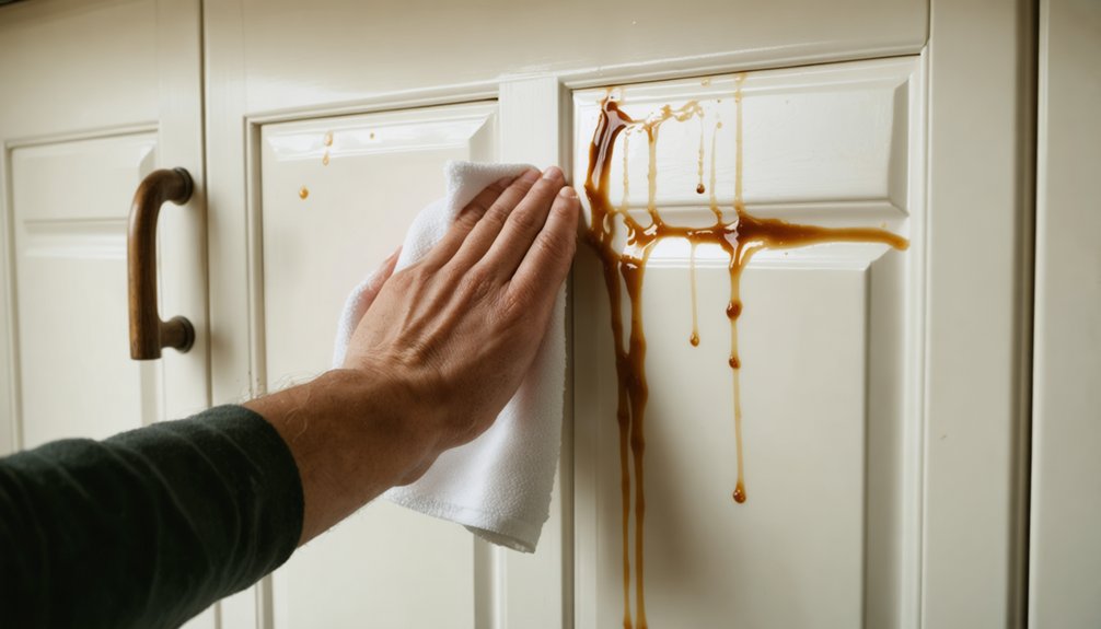 immediate action prevents cabinet damage