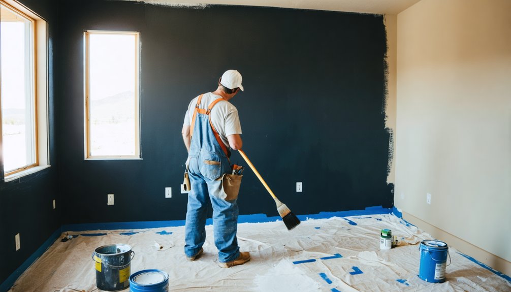 methodical painting sequence delivers professional results