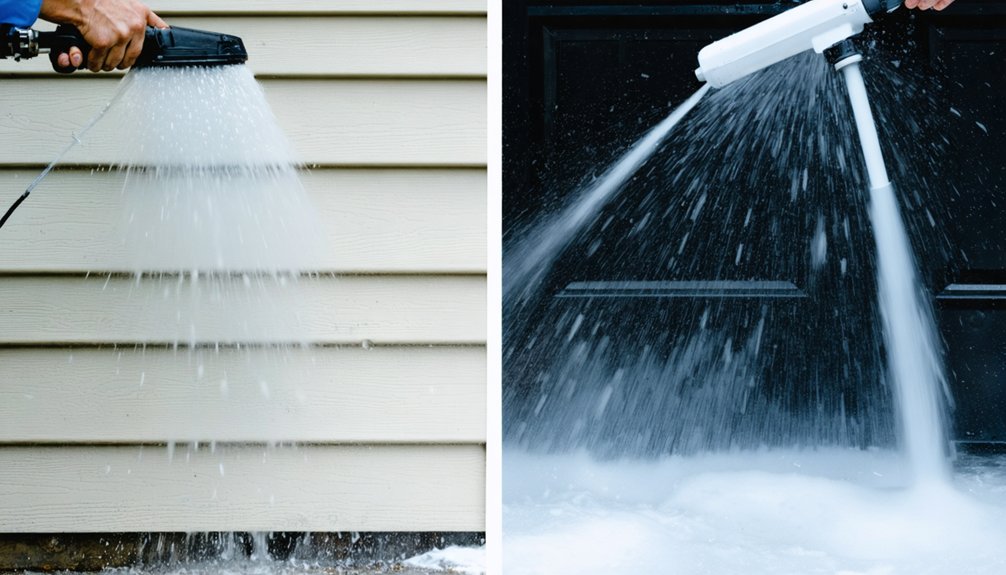 pressure washing versus soft washing