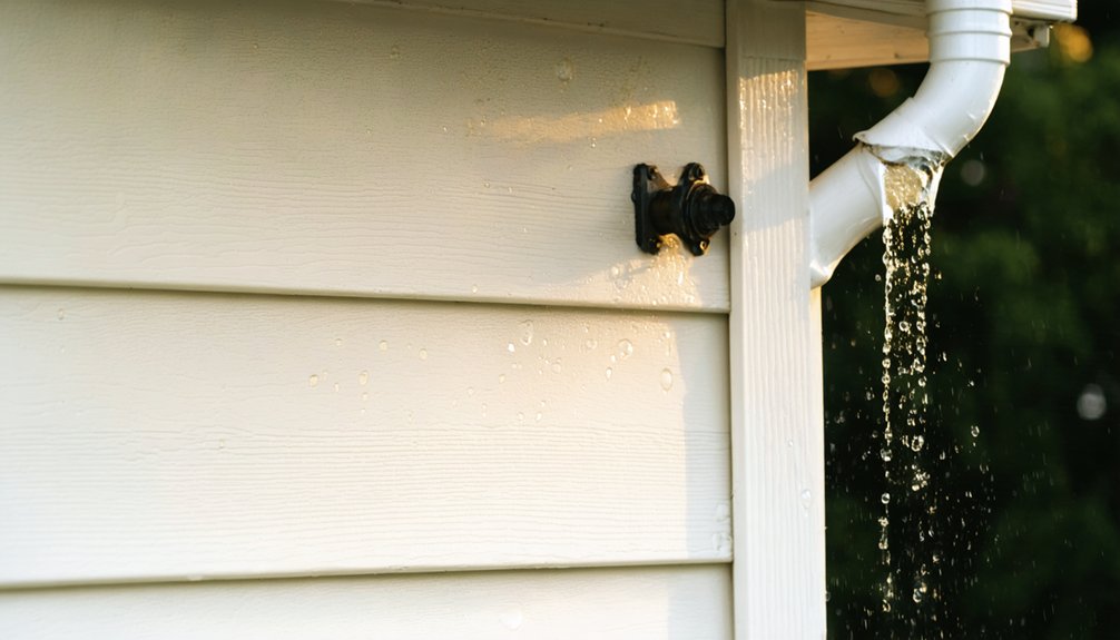 protect paint with sprinkler gutter maintenance