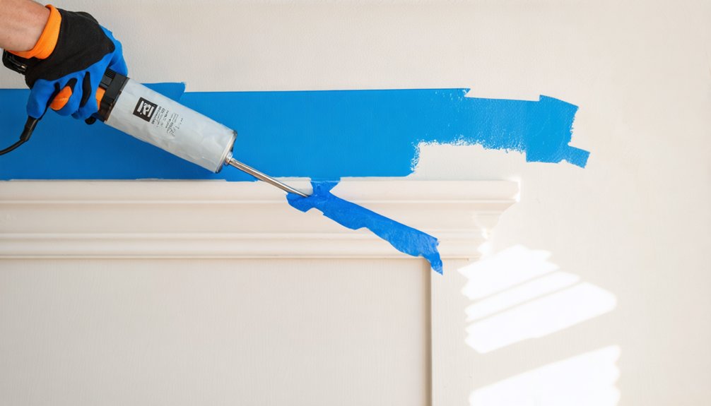 razor sharp paint lines with tape and caulk