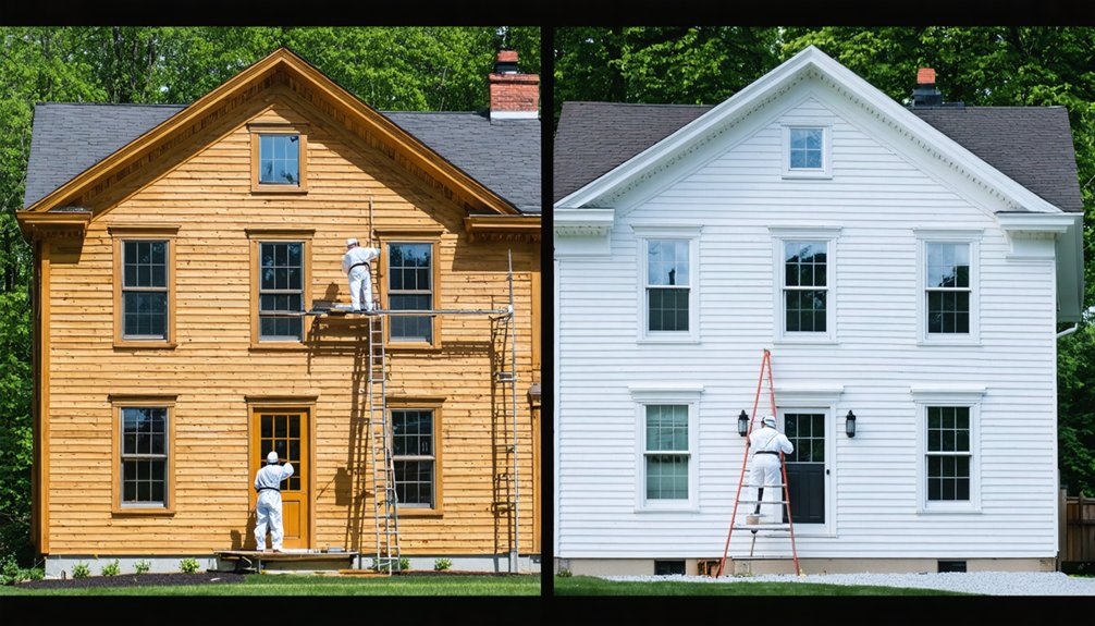 siding material affects painting costs