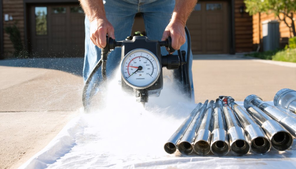 spray pressure optimizes painting performance