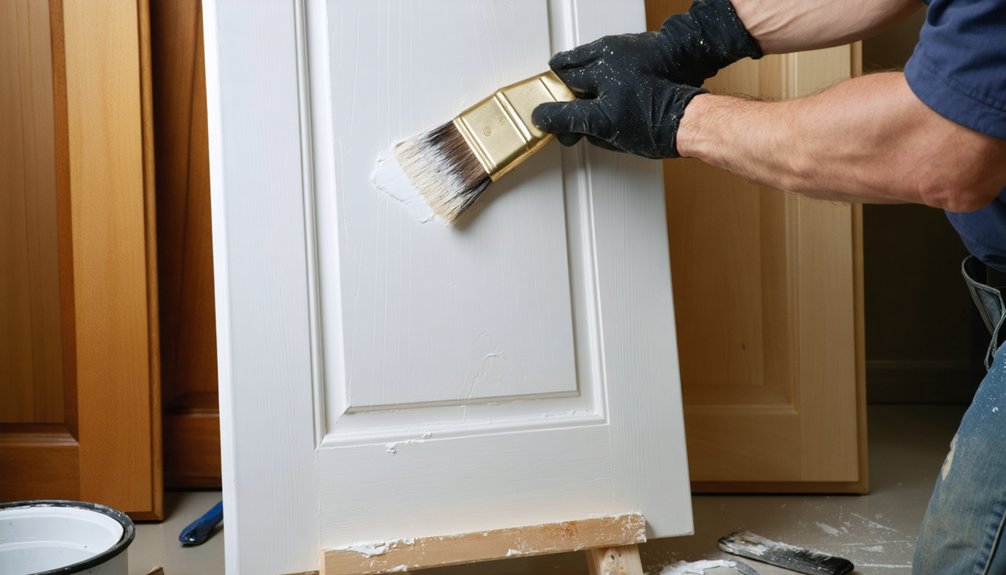 systematic cabinet painting process