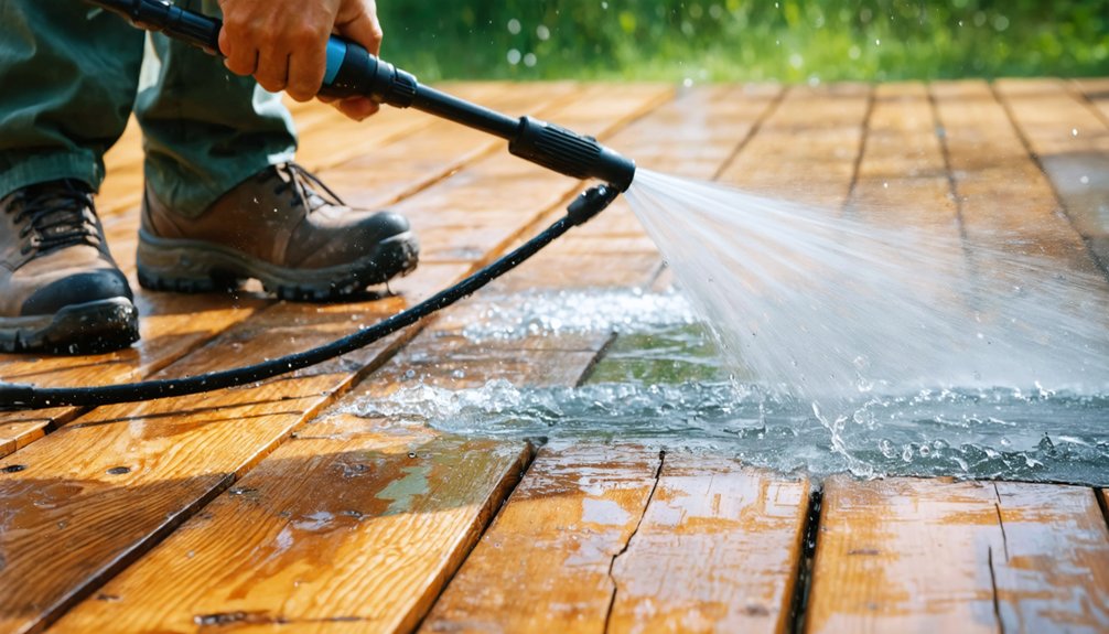 systematic professional wood surface application process